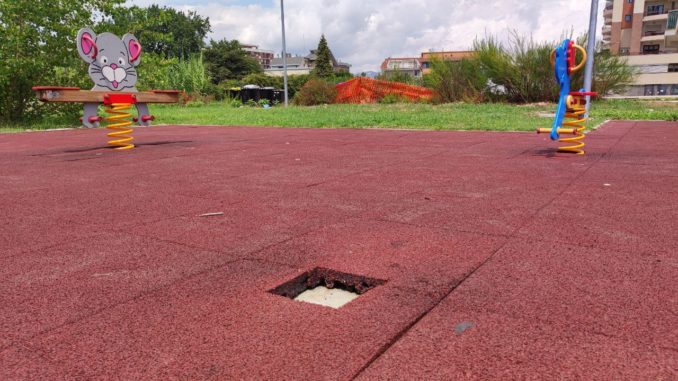 area free park dopo la rimozione del gioco danneggiato